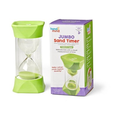 Hand2Mind 2 Minute Jumbo Sand Timer: Teaching Aid for Preschool to 6th Grade, Plastic Construction, Ideal for 1-2 Players