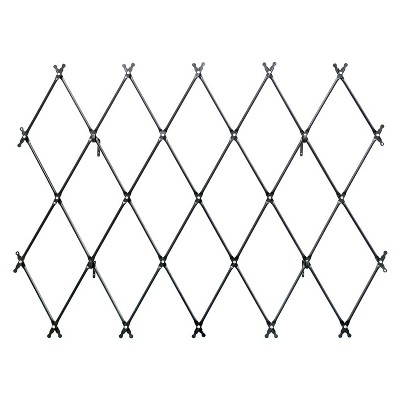 Achla Designs 43" Traditional Wall Mounted Lattice Iron Garden Trellis Graphite Powder Coat Finish: Corrosion-Resistant, Includes Hanging Hardware