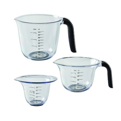 KitchenAid Set of 3 Measuring Cups: Plastic, Dishwasher-Safe, Easy-Pour Spout, 2, 1, & 4-Cup Stackable Design