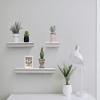DSVIMOY Planter Stands and Holders Planter Stands Shelf with Invisible Brackets for Home Storage, White, 20"*5"*4" - 2 of 4