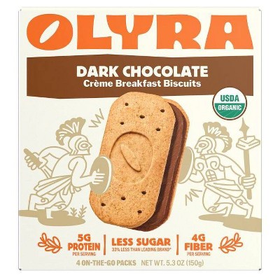 Olyra Dark Chocolate Breakfast Biscuits - 5.3oz/4ct