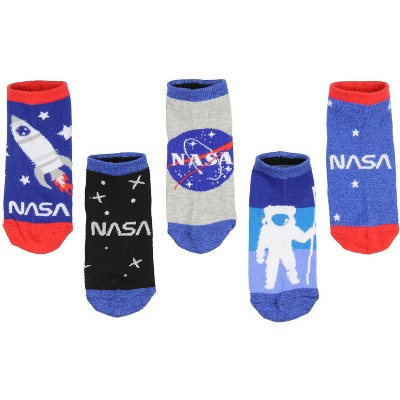 NASA Buzz Aldrin Youth Space 5 Pair Mix and Match Ankle Socks