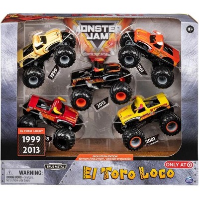 Monster Jam El Toro Loco Evolution Edition 5-Pack 1:64 Scale Diecast Monster Trucks