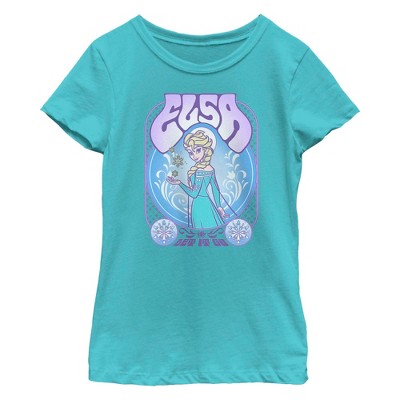 Girl's Frozen Elsa Let It Go Portrait T-Shirt