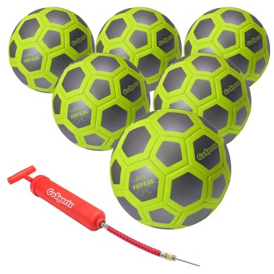 GoSports ELITE Futsal Ball 6 Pack - Great for Indoor or Outdoor FUTSAL Games or Practice, Includes Pump