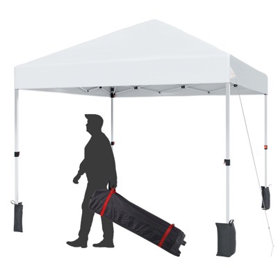 Pop Up Canopy, Commercial Instant Canopy Tent with One Push Setup, Easy Outdoor Sun Shade with Roller Bag