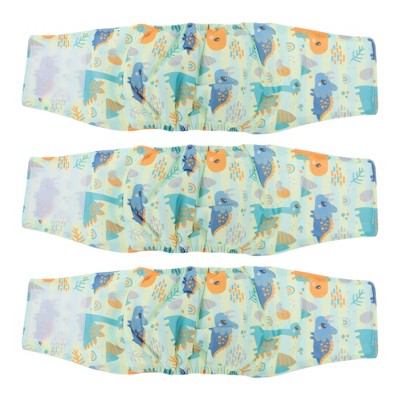 Unique Bargains Males Dog Nappies with  Adjustable Belly Band Reusable Leak-Proof 3Pcs