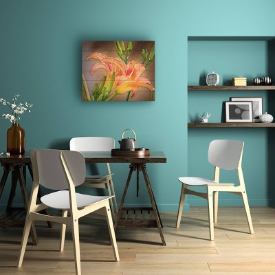 Trademark Fine Art Leslie Montgomery A Gift From The Orient Wood Slat Art