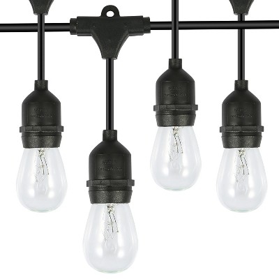iMountek"48FT Waterproof Outdoor String Lights – Commercial-Grade Patio, Garden & Yard Ambience Lighting"White