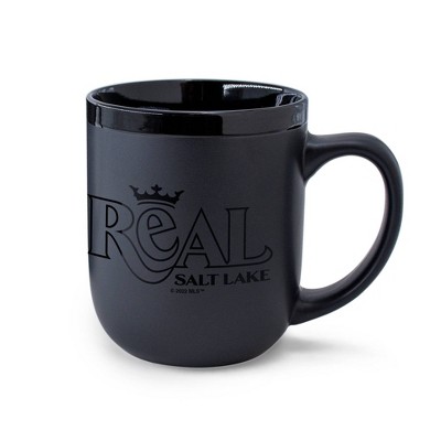 MLS Real Salt Lake Black Coffee Mug - 16oz: Ceramic Drinkware, 5.5" Height
