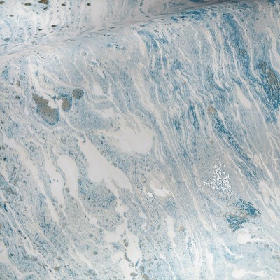 RoomMates Blue Marble Seas Peel & Stick Wallpaper: Removable Vinyl, Modern Geology Pattern, Self-Adhesive, 28 Sq Ft Coverage