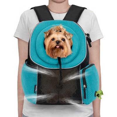 PetAmi Dog Front Carrier Backpack, Ventilated Adjustable Pet Cat Puppy, Hiking Camping Chest Travel Carrying Bag