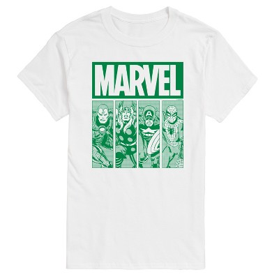 Men's - Marvel - St. Patrick's Day Green Grid Short Sleeve Graphic T-Shirt