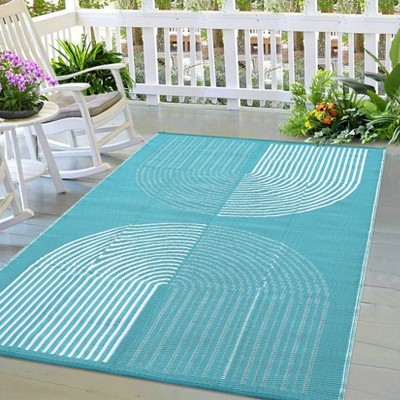 Outdoor Rug Waterproof Plastic Straw Rug, UV Resistant Foldable Camping, Picnic, Patio, Deck, Balcony & RV Outdoor Rug