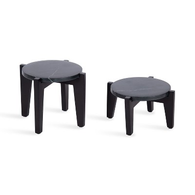 Kate and Laurel Icelyn Round Plant Stand Set
