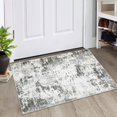 Modern Abstract Rug Machine Washable Printed Rug Soft Foldable Accent Rug for Living Room Bedroom