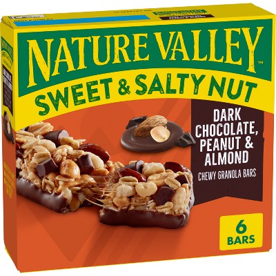 Nature Valley Sweet & Salty Dark Chocolate-Peanut & Almond Granola Bars - 7.4oz/6ct
