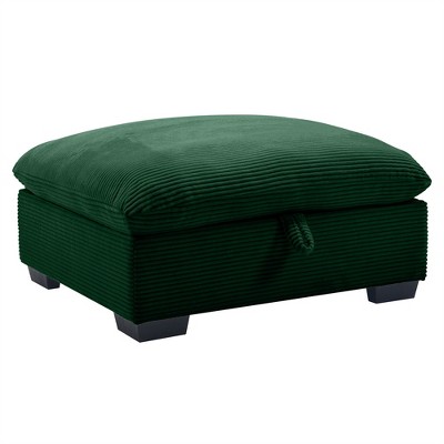 COWLOWN Corduroy Ottoman Footrest, Multi-Functional, Premium Comfort & Easy Assembly