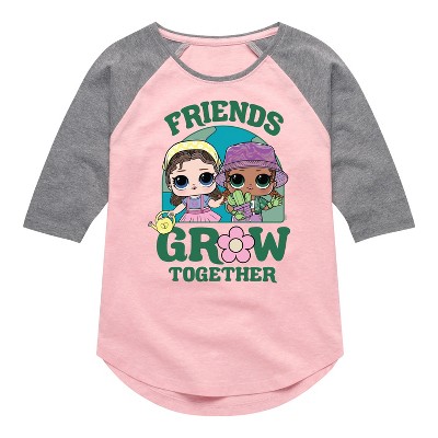 Girls' - LOL Surprise! - Friends Grow Together Shirt Tail Raglan Graphic T-shirt