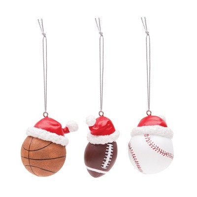 Gallerie II Christmas Sports Ornaments  Set of 3