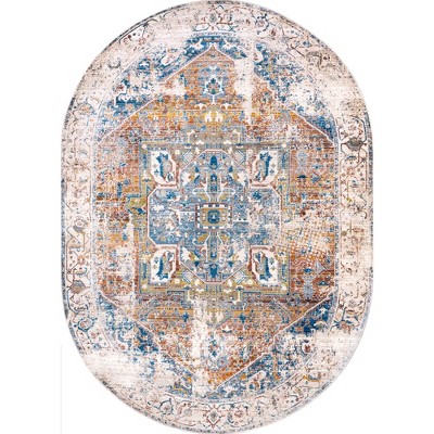 Nuloom Harriet Vintage Medallion Fringe Area Rug