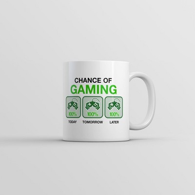 Crazy Dog Chance Of Gaming Mug Funny Video Games Graphic Coffee Cup-11oz