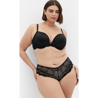 Women's Plus Size Allure Push Up Bra - black | CITY CHIC