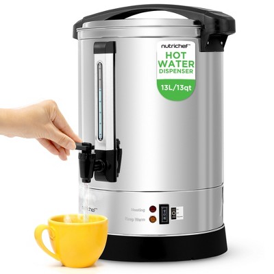 NutriChef  Water Boiler and Hot Water Dispenser - Stainless Steel, Black & Silver