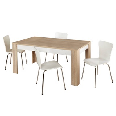 Mandy Dining Set Natural/White - Buylateral