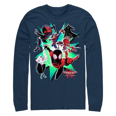 Men's Marvel: Spider-Man: Into the Spider-Verse Gang is All Here Long Sleeve Shirt