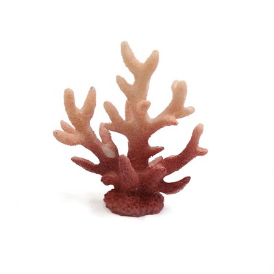 Unique Bargains Resin Mini Tree Aquarium Fishbowl Landscape Decor Ornament Dark Red