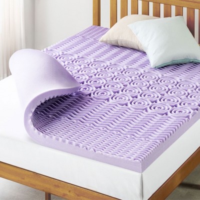 Mellow 5-Zone Memory Foam Lavender Infusion 3" Mattress Topper
