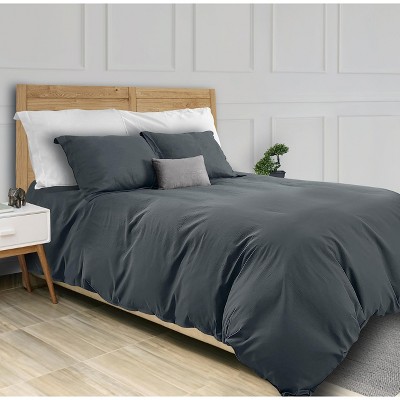 White Classic Luxury Soft Comforter Cover Set - Microfiber Duvet Cover with Zipper, 2 Pillow Shams - Comforter Not Included - King Size