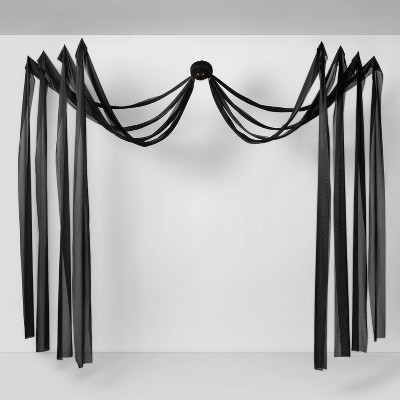 244" Large Flowing Fabric Spider Halloween Decorative Prop Black - Hyde and EEK! Boutique™