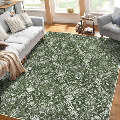 Coucheta Area Rug, Vintage Rug, Soft Non-Slip & Machine Washable Rugs for Living Room, Bedroom, Dining Room & Office