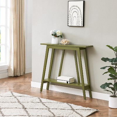 Kings Brand Furniture Console Table - Narrow Sofa Table with Storage Shelf for Hallway, Front Hall, Entryway, Living Room
