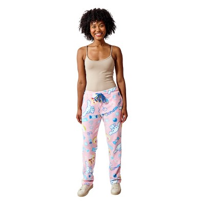 Cinnamoroll Sweet Treats Women's Cradle Pink Plush Sleep Pajama Pants