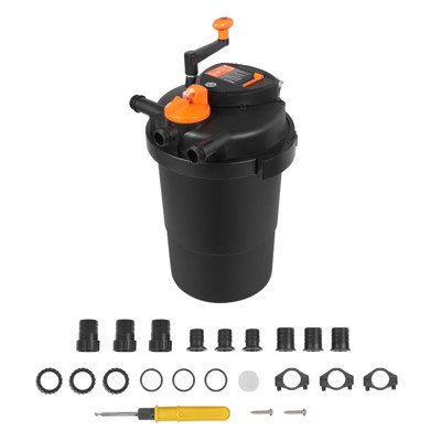 VEVOR Bio Pressure Pond Filter, Up to 2000 Gallons, with 13W UV-C Light, 1840 GPH, Pressurized Biological Pond Filter System Filtration Equipment