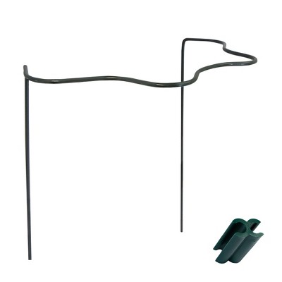 28" Scalloped Plant Support Cradle Kit – Set of 2 Durable Galvanized Steel Cradles with Connectors