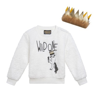 Warner Bros. Where the Wild Things Are Faux Shearling Sweatshirt and Metallic Print Crown Toddler
