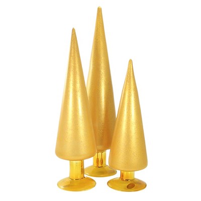 Christmas 18.0 Inch Elegant Golden Trees , Set Of Three (3PC)