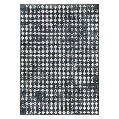 World Rug Gallery Geometric Distressed Abstract Washable Non Slip Indoor Area Rug:  Low Pile,  Stain & Fade Resistant,  Pet Friendly