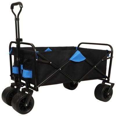 Grungis Park Garden Folding Wagon Cart,All-Terrain Shopping Cart,Utility Cart for Camping,Shopping