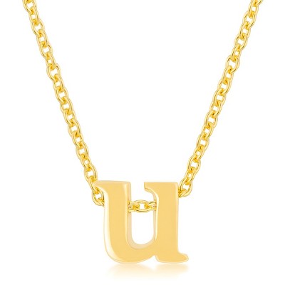 Slickblue Stylish Custom Initial Necklace for Women, 18" Link Chain+2" Ext., Rose Gold/Gold/Silver Options, b-z Options