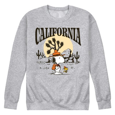 Men's - Peanuts - Snoopy Woodstock Beagle Scouts Joshua Tree California Graphic Fleece Sweatshirt