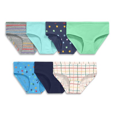 Primary Kids Bikini 7-Pack In Rainbow Prints In Fall Mix