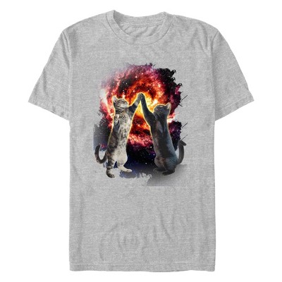 Men's Lost Gods Cat High-Five Galaxy T-Shirt