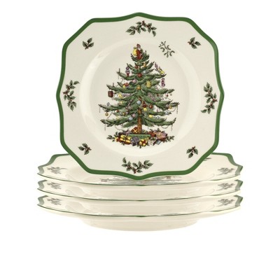 Spode Christmas Tree Scalloped Dinner Plate