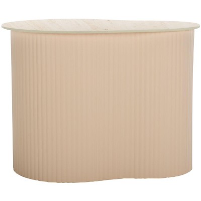 MTP Medium Ceramic Side Table - ACC2910A - Beige Ceramic/Beige - Safavieh