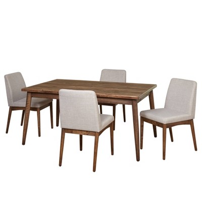 Buylateral 7pc 6 Seats Element Mid Century Modern Dining Set